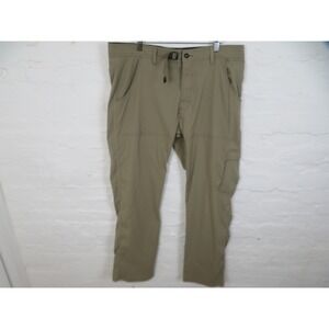PrAna Zion Pants Mens 38x32 Beige Hiking Stretch Nylon Cargo Outdoor Travel